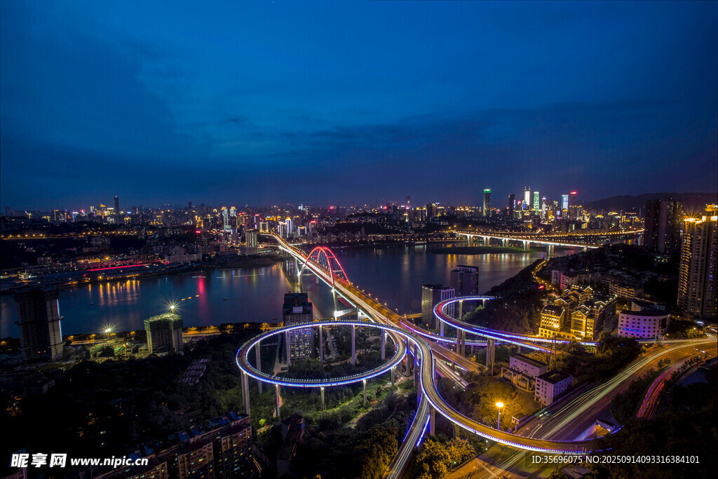 城市夜景璀璨灯光秀