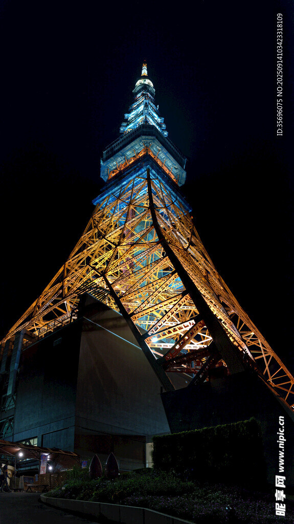 东京塔夜景璀璨灯光秀