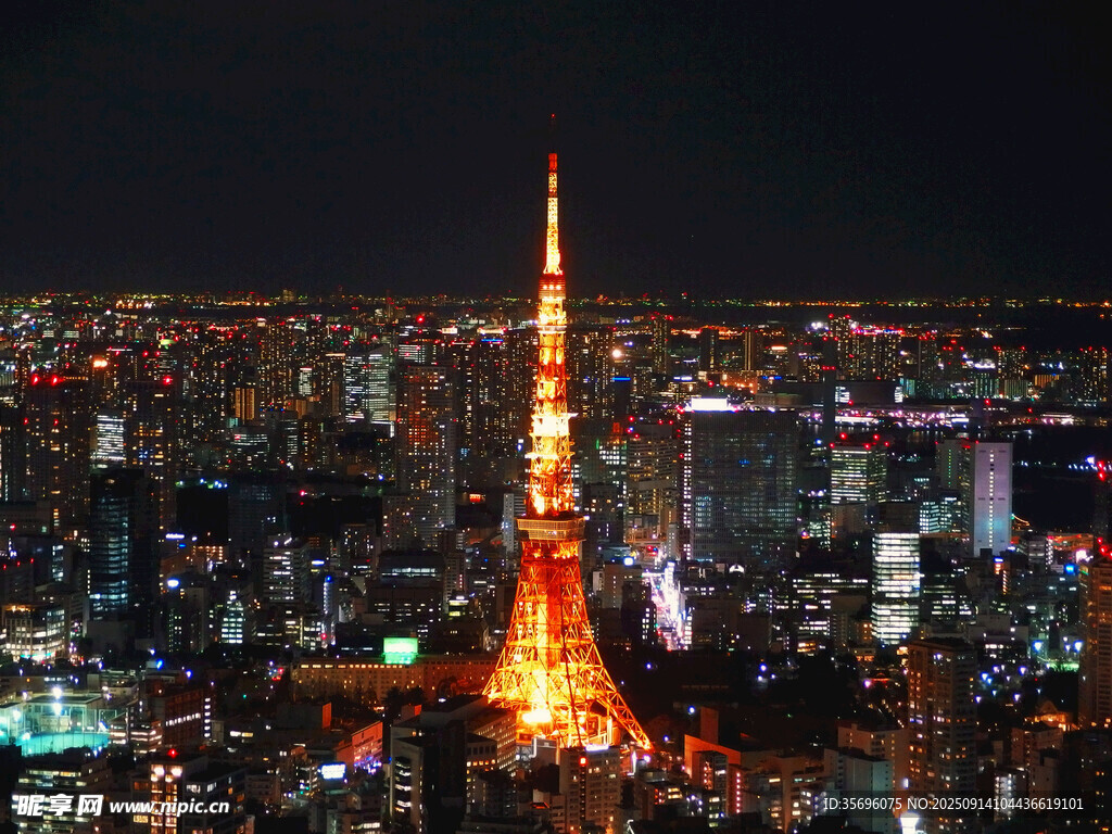 东京塔夜景璀璨