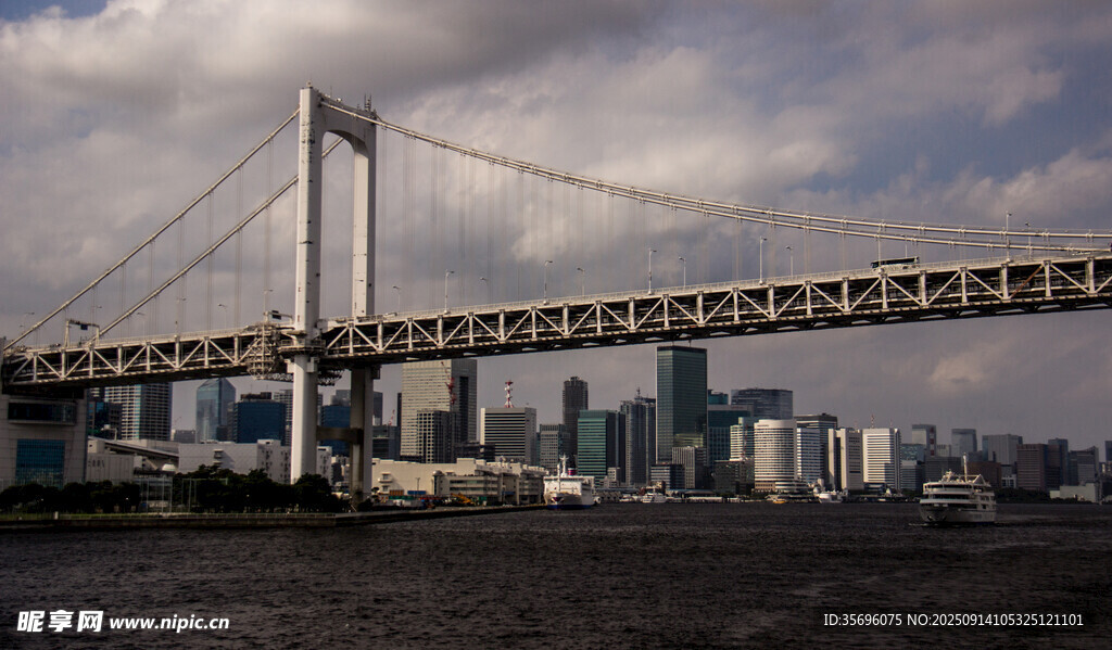 城市跨海大桥壮丽景观