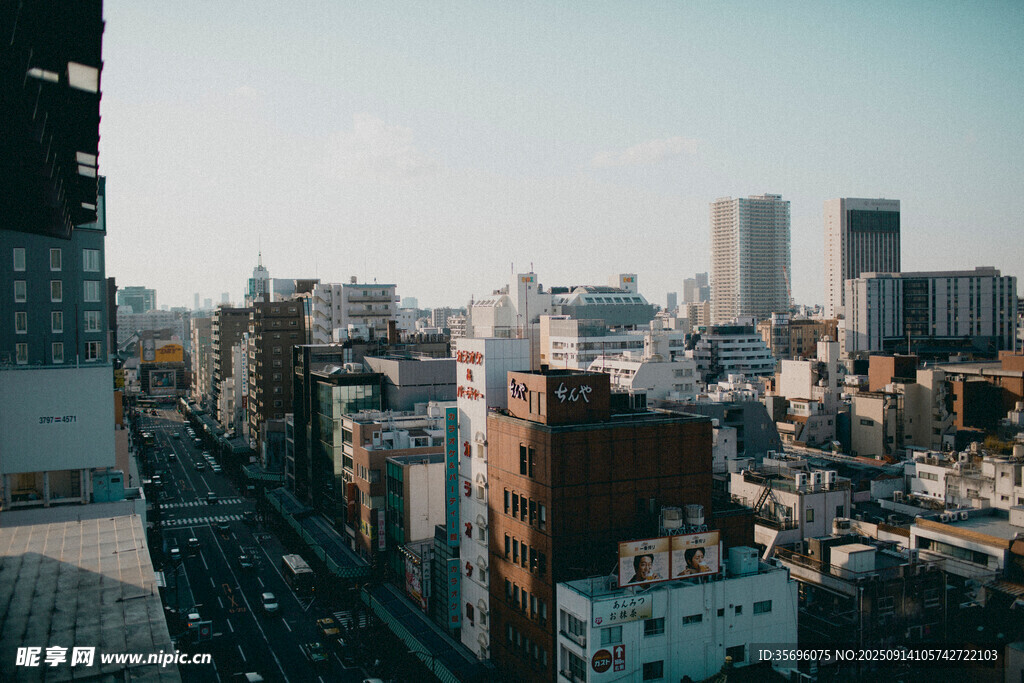 城市天际线俯瞰景观