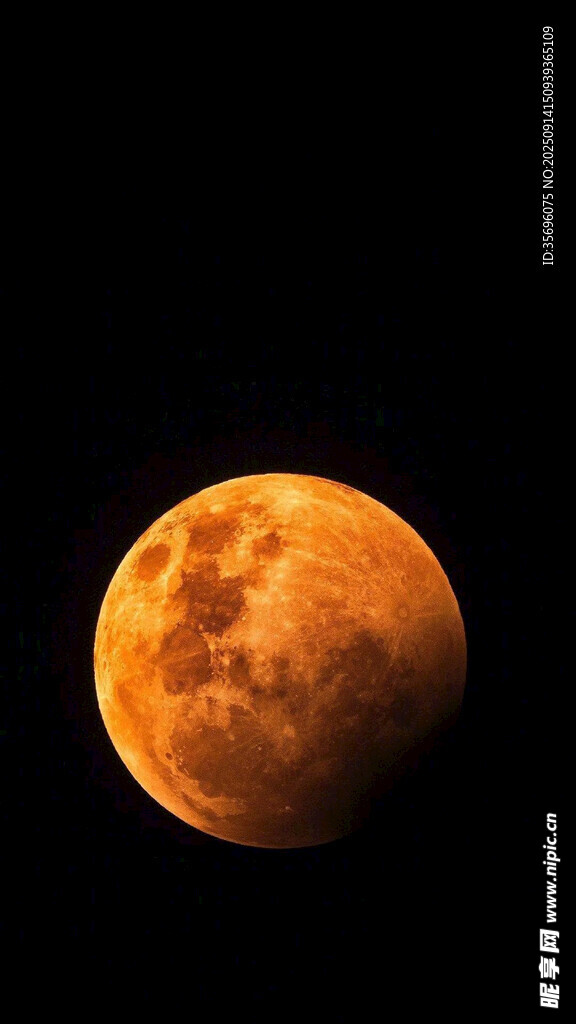 血月高悬夜空