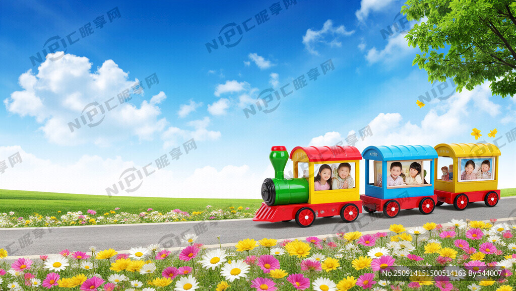 绘画一张儿童成长足迹
