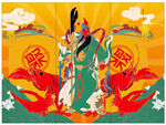 传统神话人物财神插画