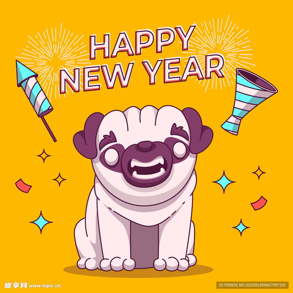 新年哈巴狗贺图