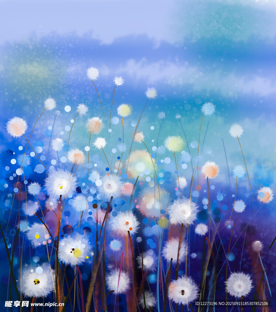 梦幻蒲公英花海