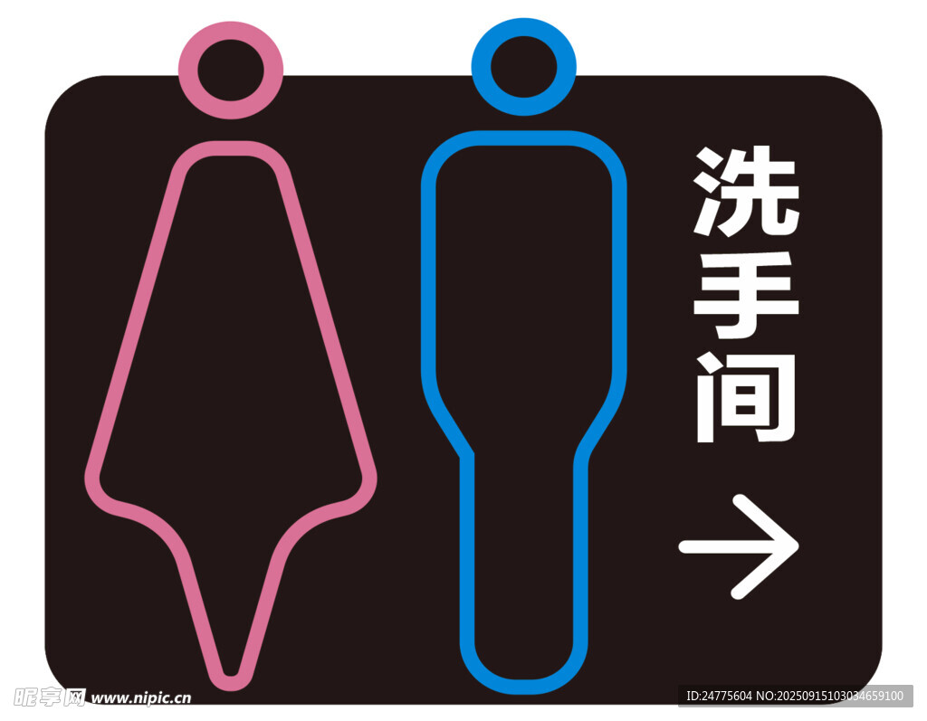 男女洗手间指示标识