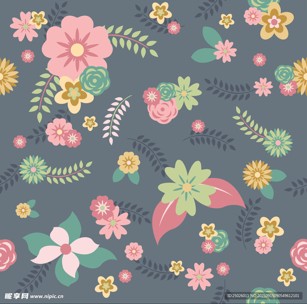 清新花卉图案背景
