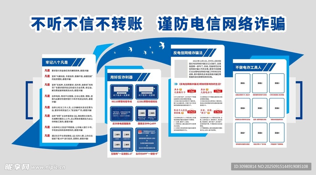 谨防电信诈骗文化墙