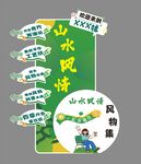 山水风情民俗文化展示牌