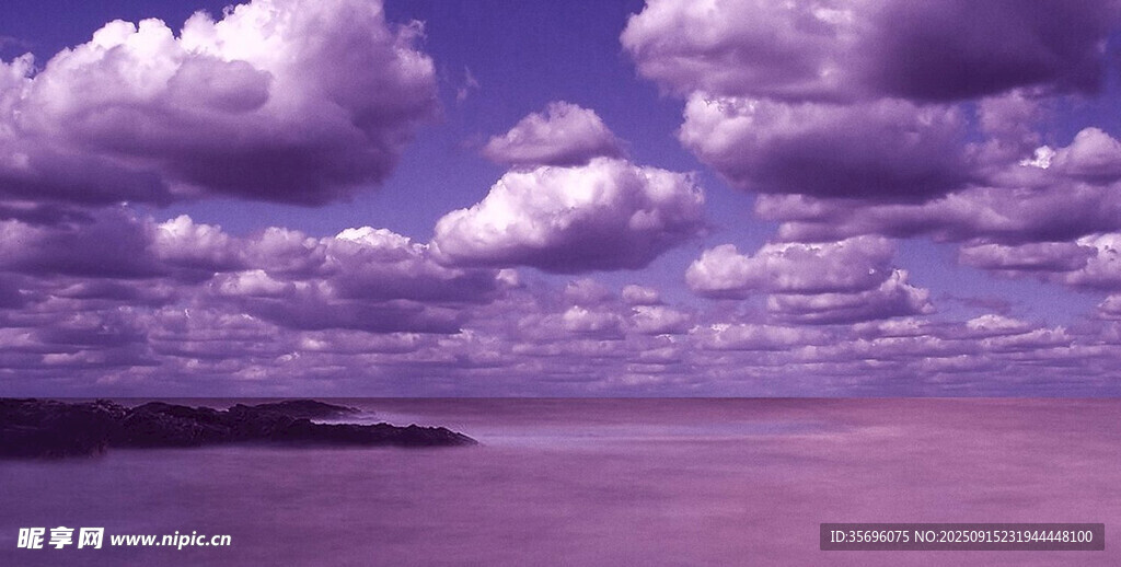 海上紫霞云景