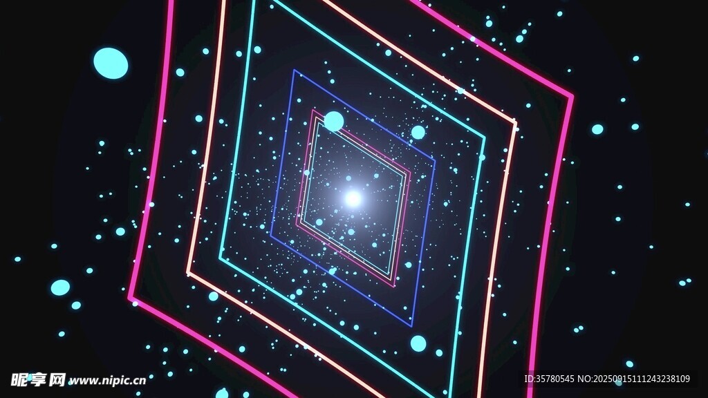绚丽几何宇宙空间图案