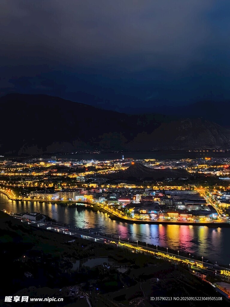 城市璀璨夜景灯光秀