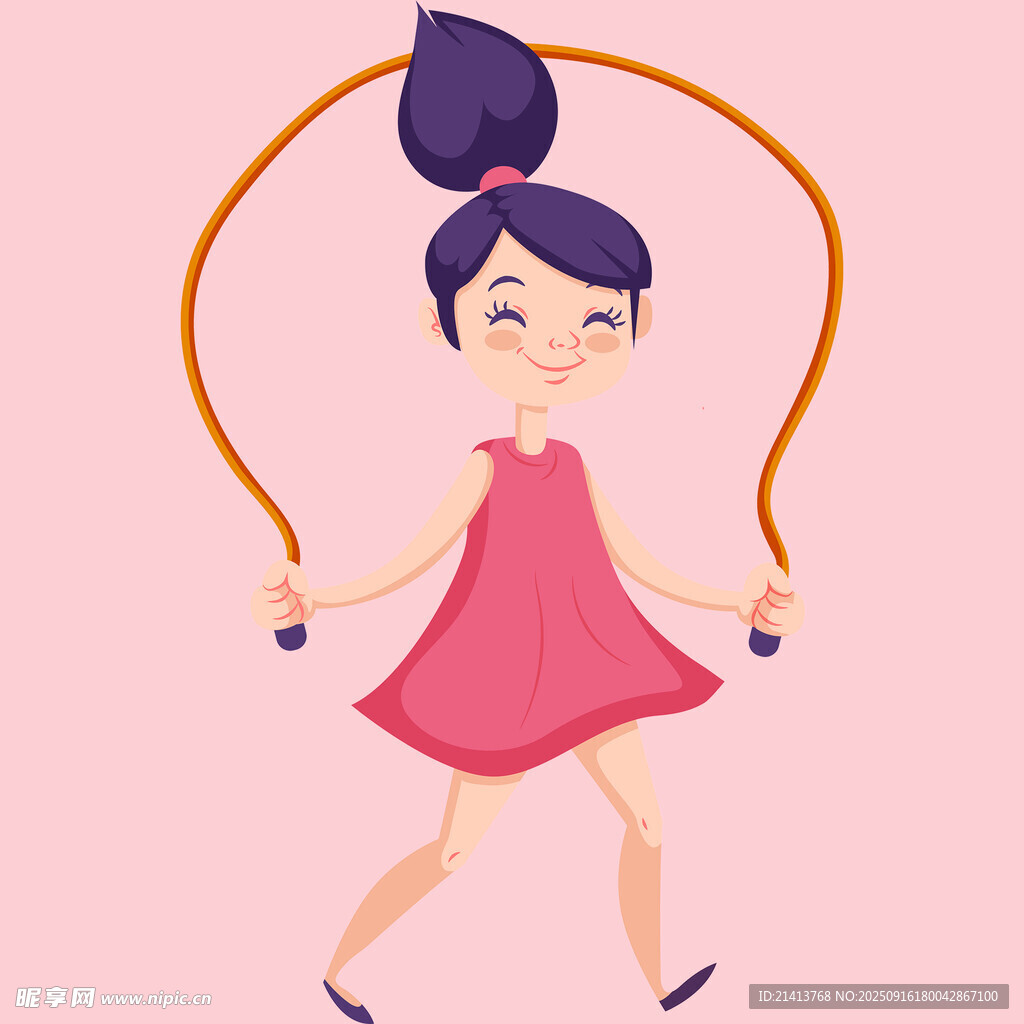 女孩跳绳