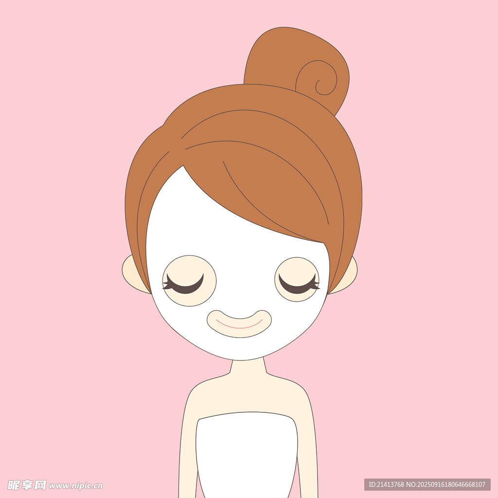 女孩面膜