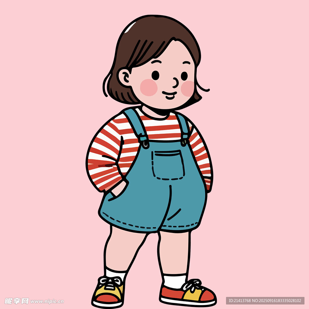 小女孩背带裤