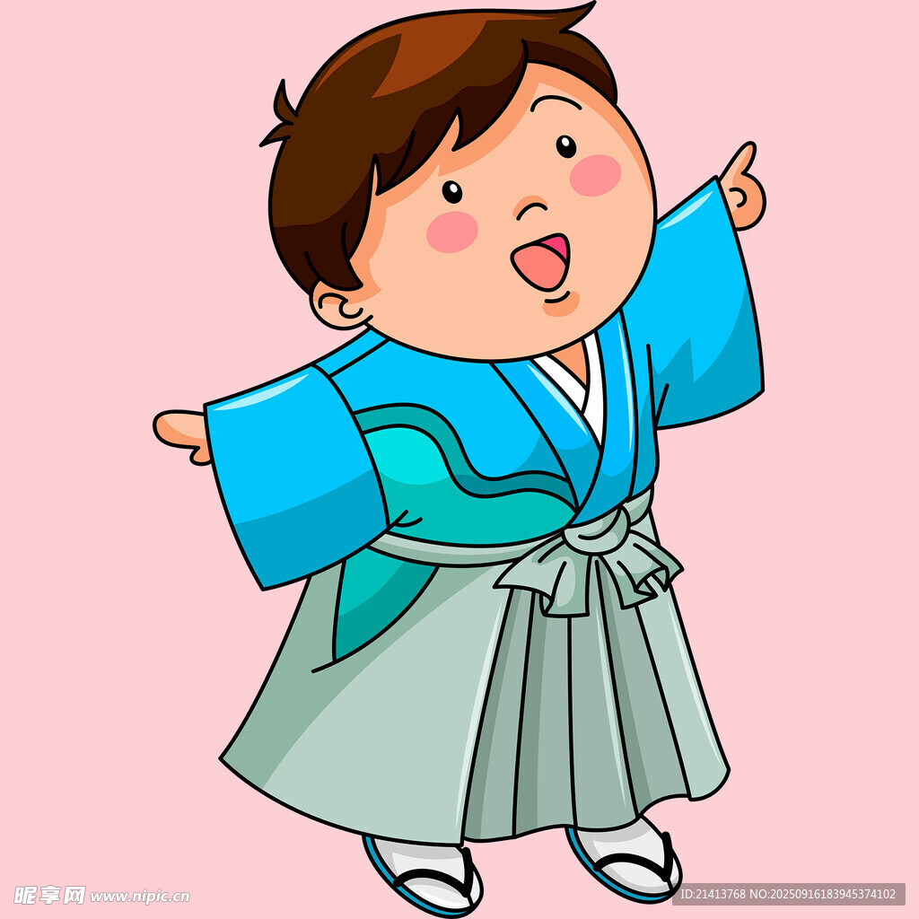 和服小男孩