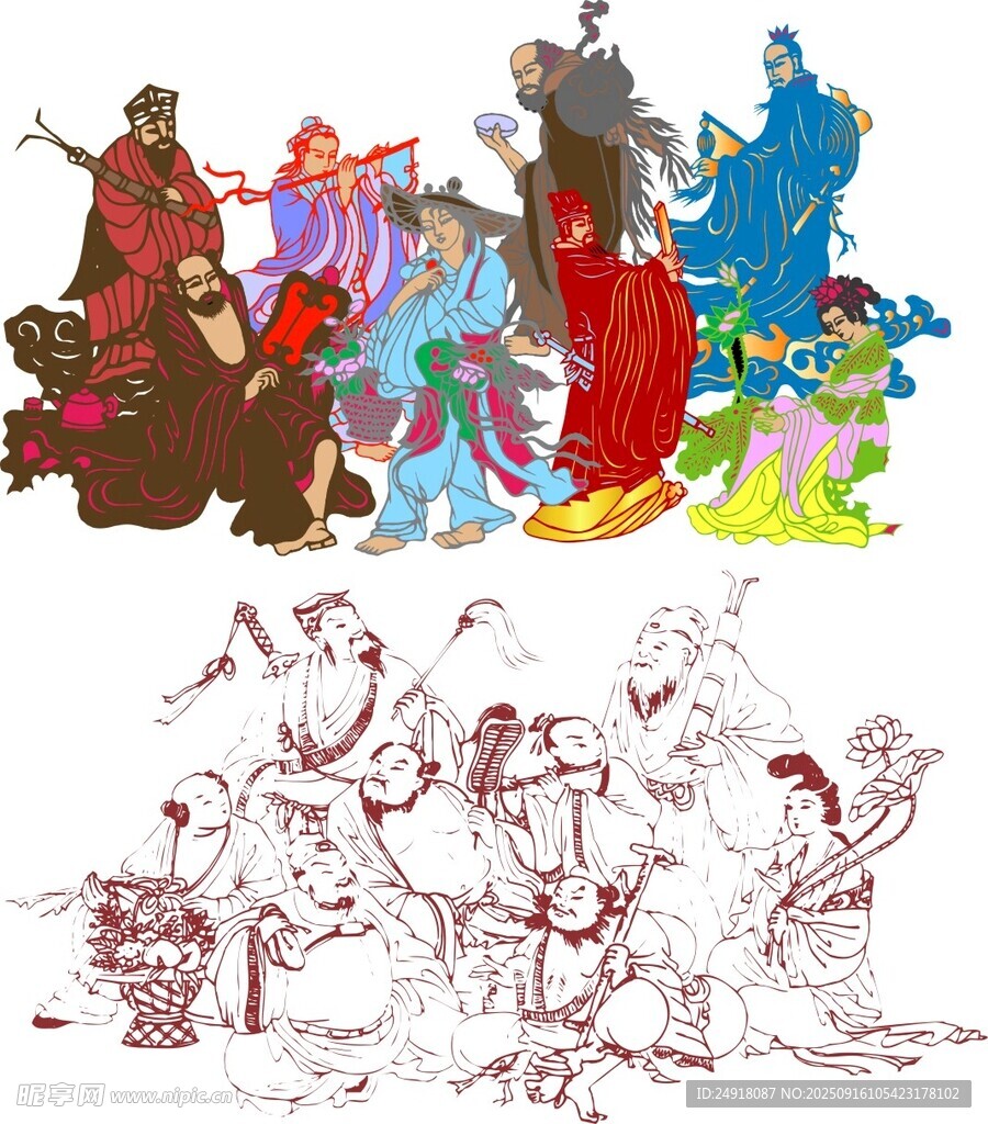 八仙过海 古代人物 