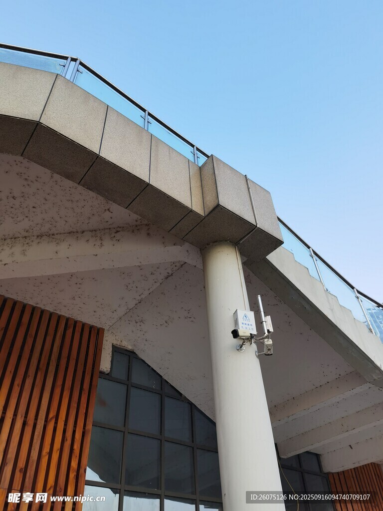 现代建筑外观局部特写