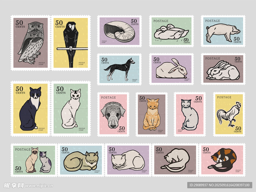 可爱猫咪插画集合