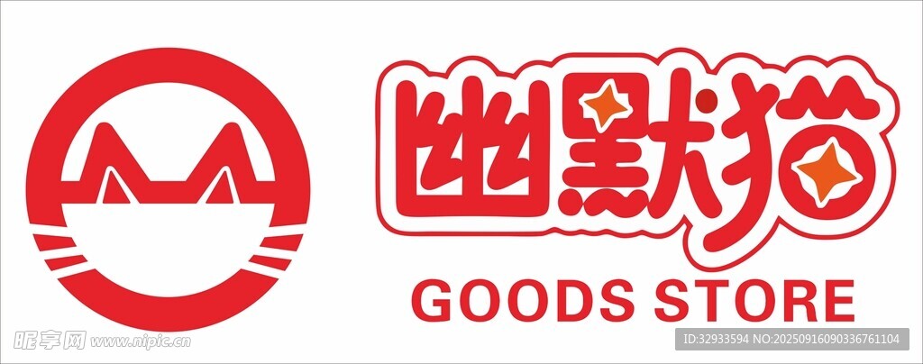 幽默猫商品店标志logo