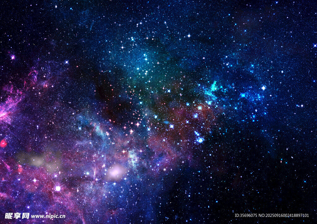 梦幻绚丽的深邃星空