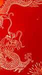 红色背景上的精美龙纹图案