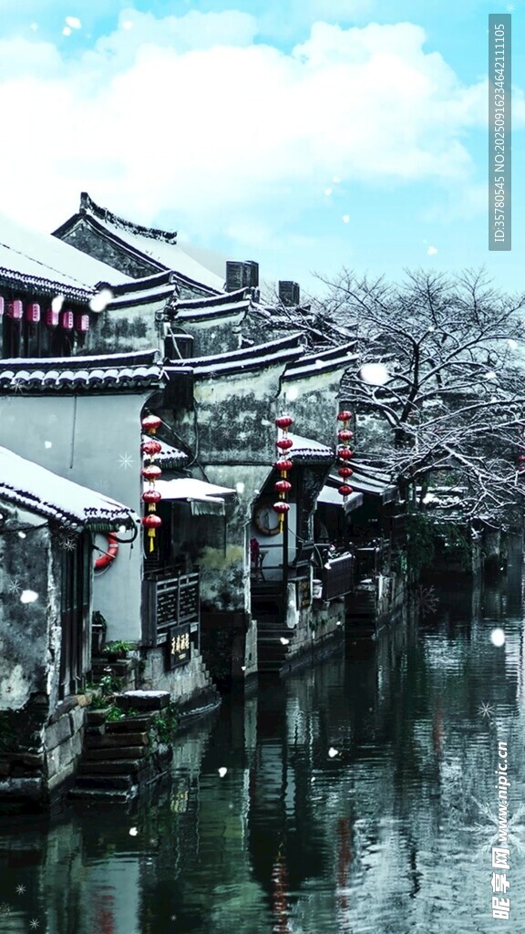 江南水乡古建筑风景图