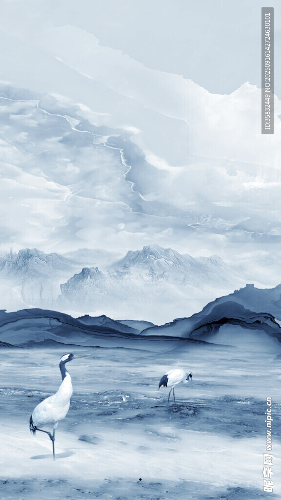 海边孤鸟静谧自然景致