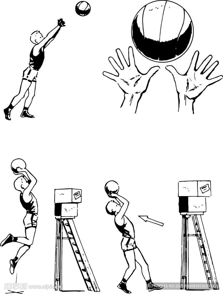 排球运动动作图示