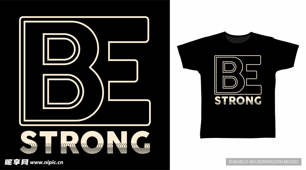 BE STRONG个性T恤设计