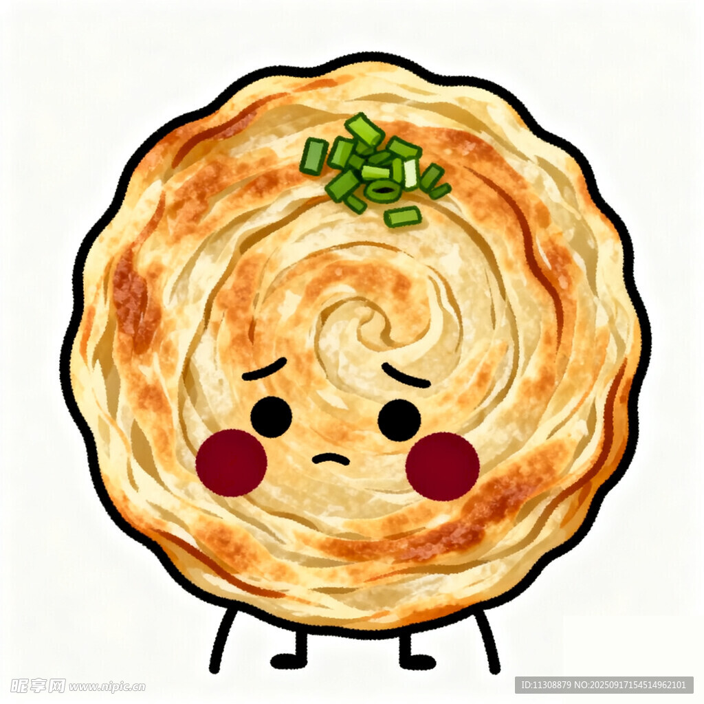 卡通表情手抓饼
