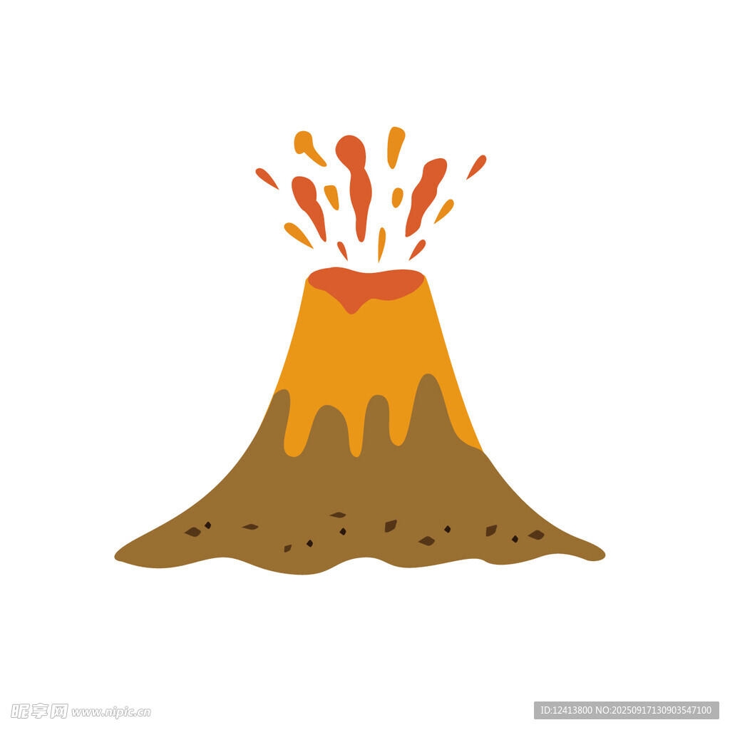 卡通火山