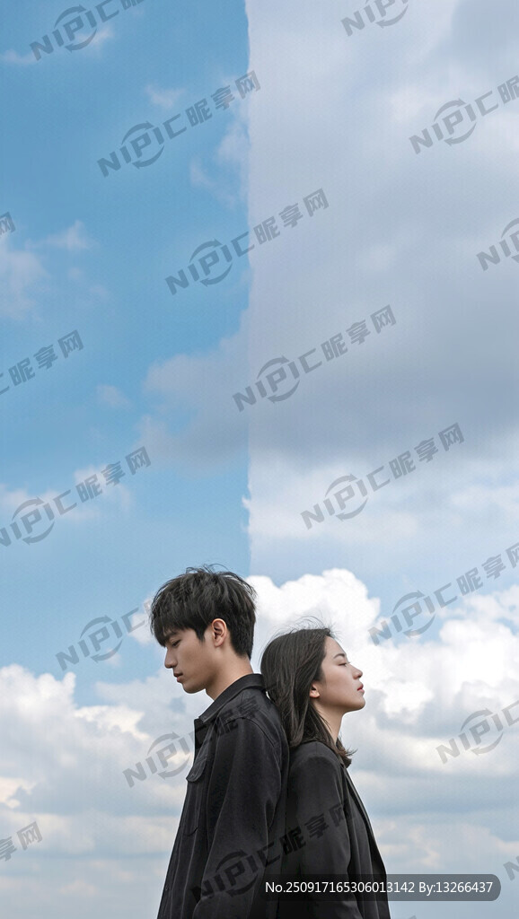 天秤座上 一个男人在左