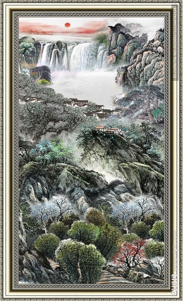 山水国画风景图