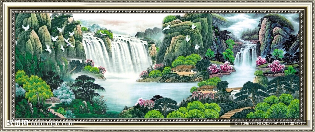 山水国画风景图
