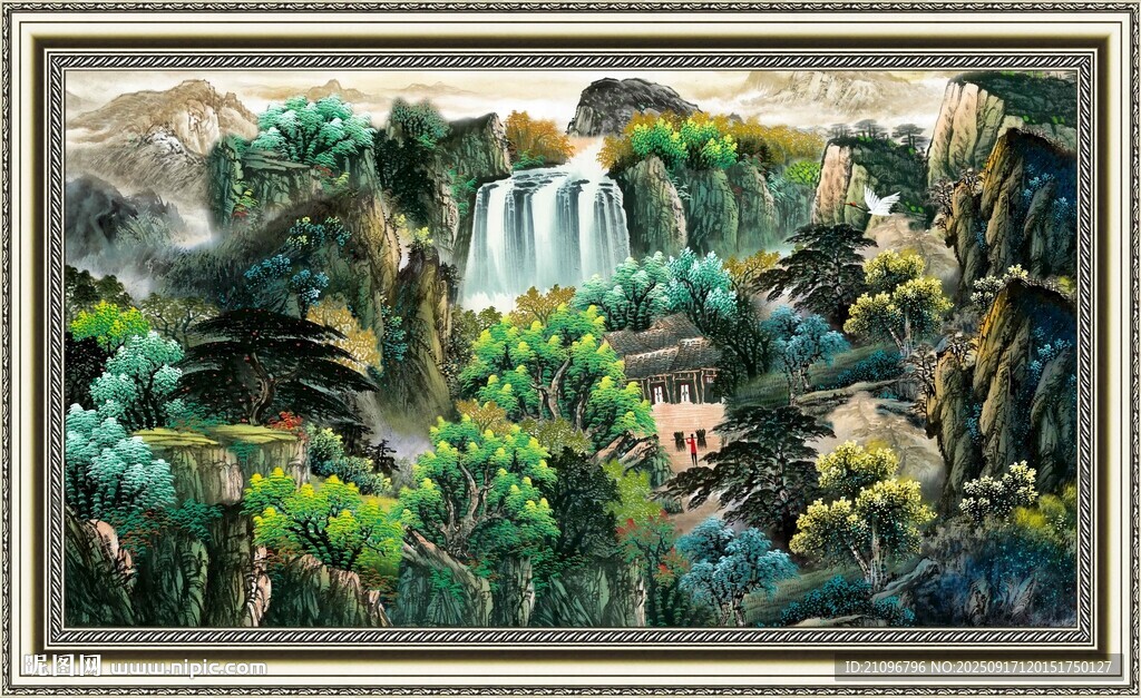 山水国画风景图