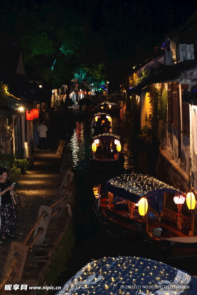 江南水乡夜色
