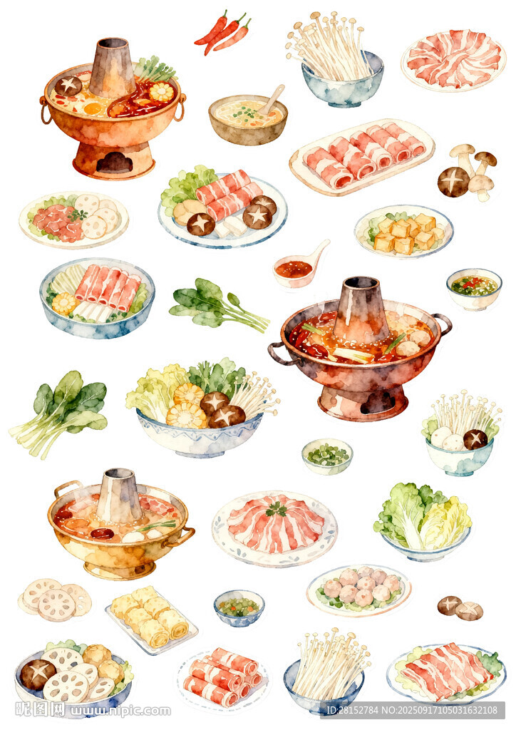 多样火锅食材大集合