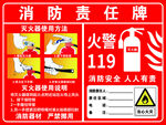 消防责任牌及火警标识