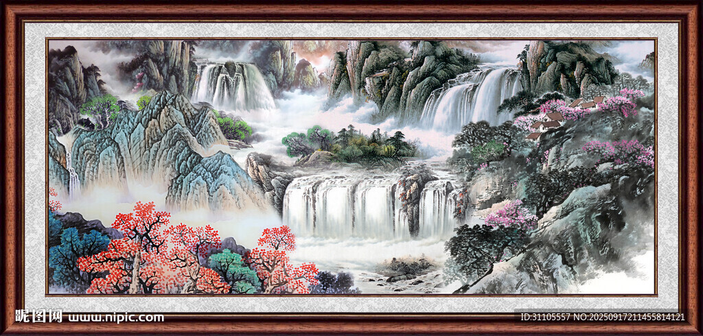 中堂山水画 