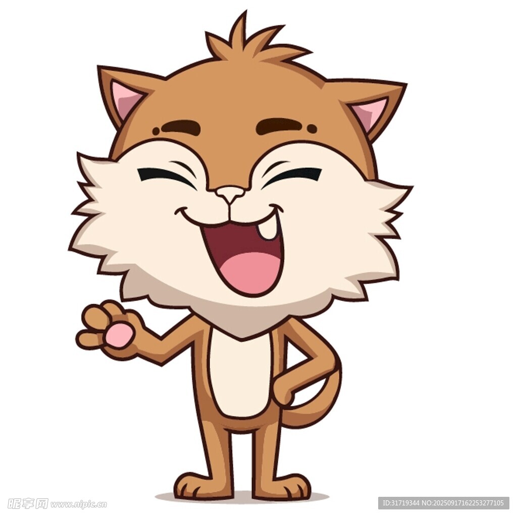 开心的卡通猫咪