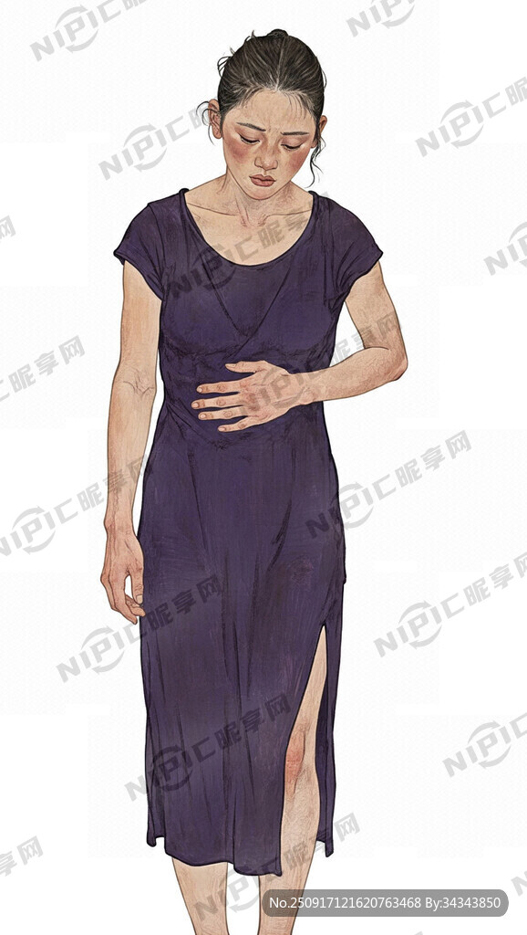 现代年轻女性全身站立