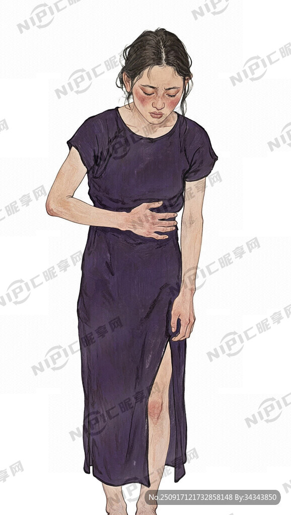 现代年轻女性全身站立