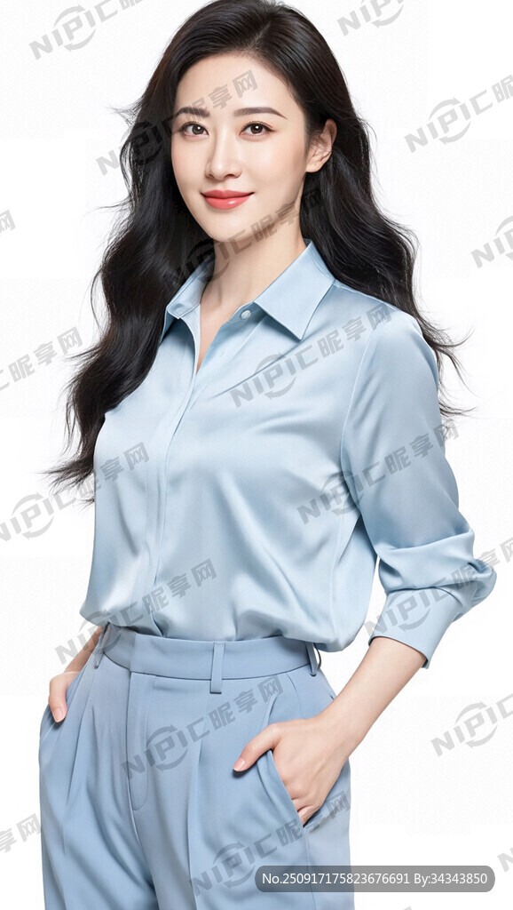 平和质 现代女性全身站立像