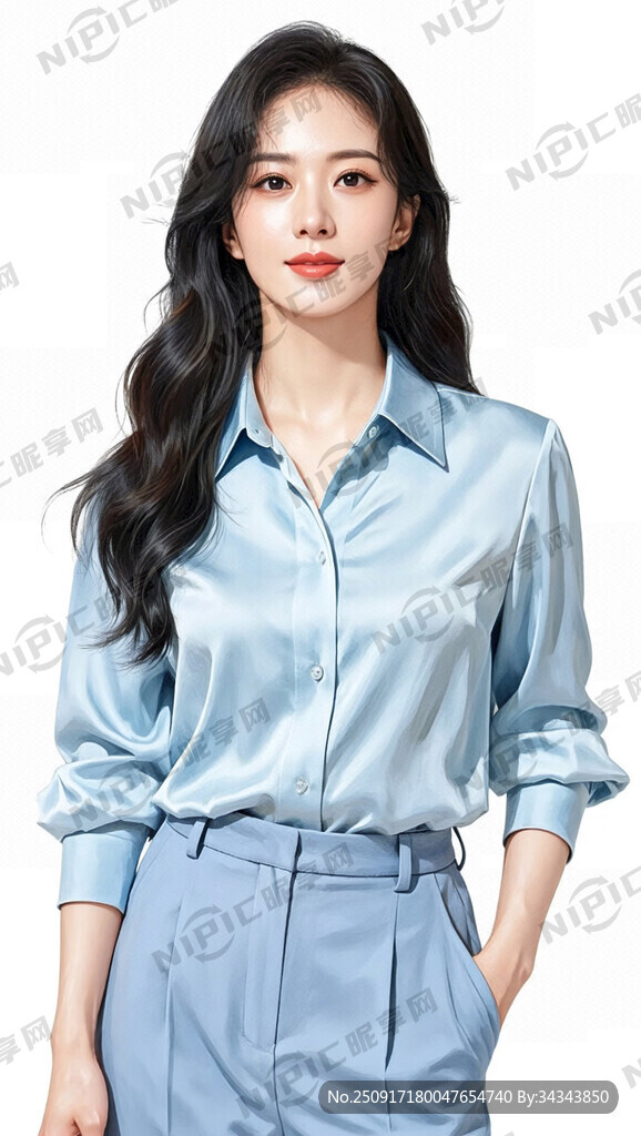 平和质 现代女性全身站立像