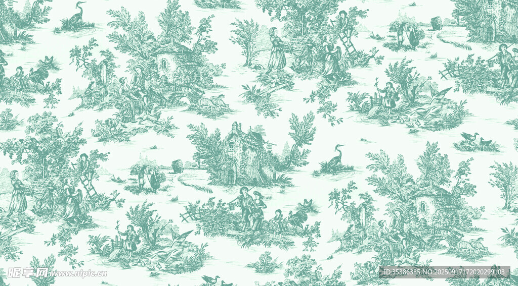 浅绿色植物图案纹理背景