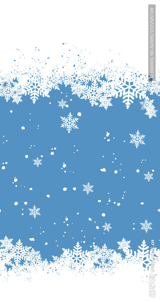 蓝色雪花背景纹理图案