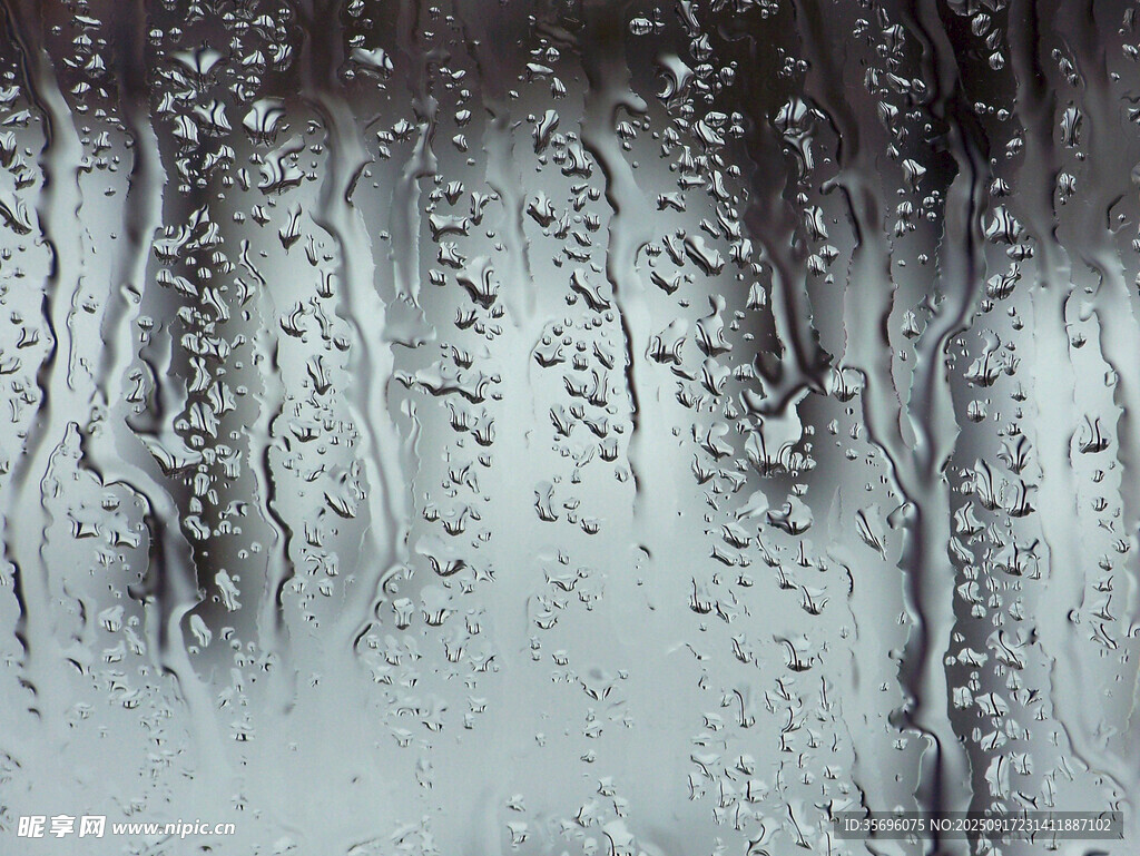 玻璃上的雨滴