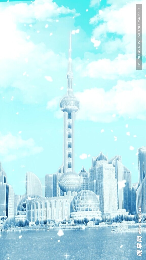 上海外滩城市天际线景观